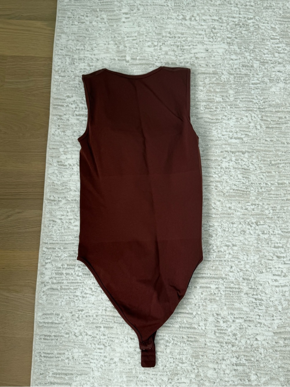 Sleeveless One-Piece Bodysuit in Burgundy